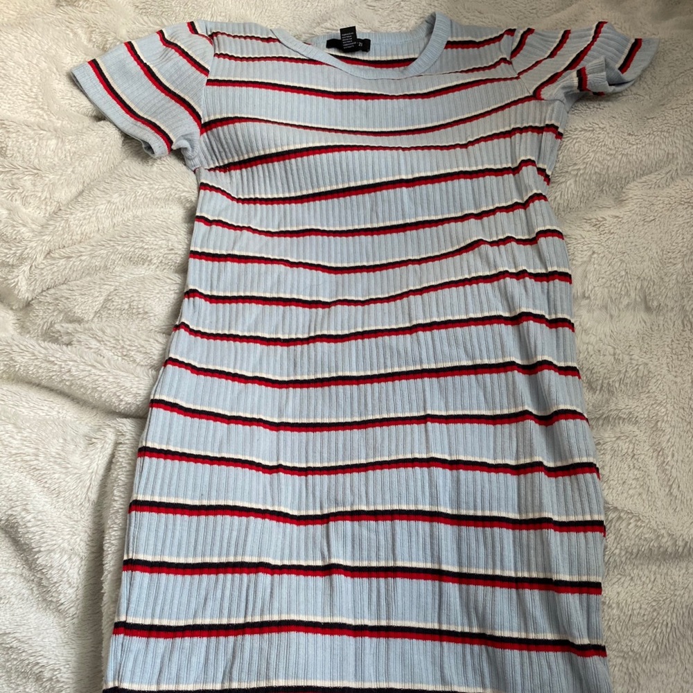 Striped fitted summer dress